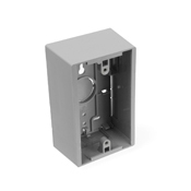 Surface Mount Backbox, Single Gang, Grey, Box Depth Is 1.89 Inches