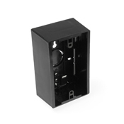 Surface Mount Backbox, Single Gang, Black, Box Depth Is 1.89 Inches