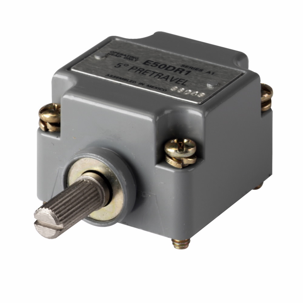 Eaton E50 NEMA heavy duty plug-in limit switch, Side rotary, standard spring return, Die cast zinc, NEMA 1, 3, 3S, 4, 4X, 6, 6P, 13, IP67, 10? to 200?F, E50 Heavy Duty Plug In