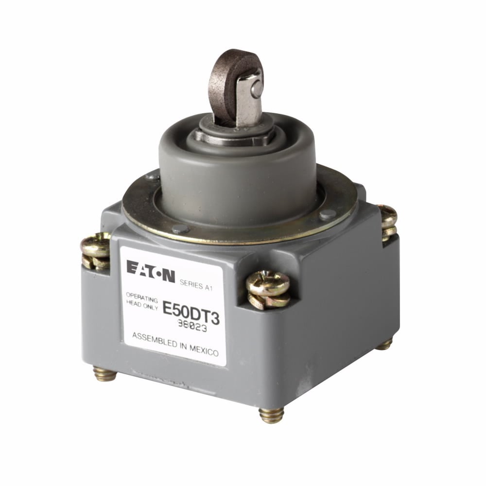 E50DT3 Limit Switch Head, Top Push Roller, For Use With E50 Series Heavy Duty Plug-In Limit Switch, NEMA 1/3/3S/4/4X/6/6P/13 NEMA Rating