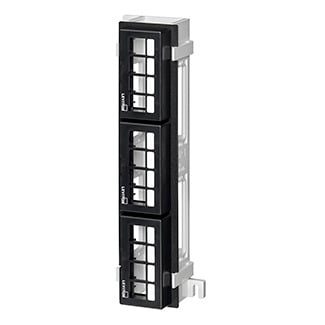 QuickPort 12-Port Multimedia Patch Block with Mounting Bracket, 10-Inch H X 2.375-Inch W