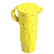 30-Amp, 250-Volt- 3PY, Industrial Grade, Locking Connector, Grounding, Wetguard, Yellow
