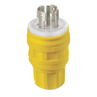 30 Amp, 120/208 Volt, 3 Phase Y, Locking Plug, Industrial Grade, Grounding, Wetguard, Yellow