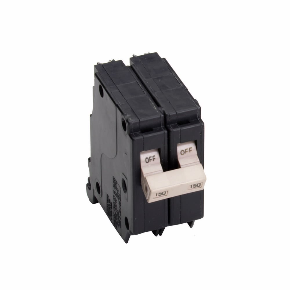 Eaton CH thermal magnetic circuit breaker,Type CH 3/4-Inch standard circuit breaker,150 A,10 kAIC,Two-pole,120/240V,CH,Common breaker trip,#3/0 AWG Cu/Al,CH,Type CH Loadcenters
