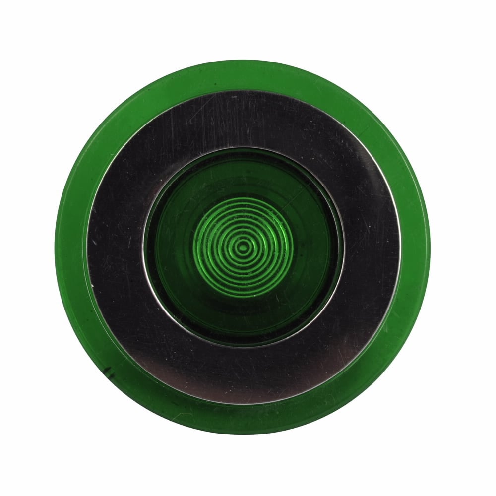 Eaton 10250T pushbutton lens, 10250T series, Illuminated Push-Pull Operator Lens, Green actuator, Legend: Blank legend, Standard (40 mm)