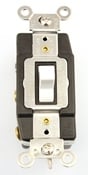 1282 Center OFF Grounding AC Quiet Toggle Switch, 120/277 V AC, 15 A, 1/2, 2 hp Power Rating, SPDT Contact
