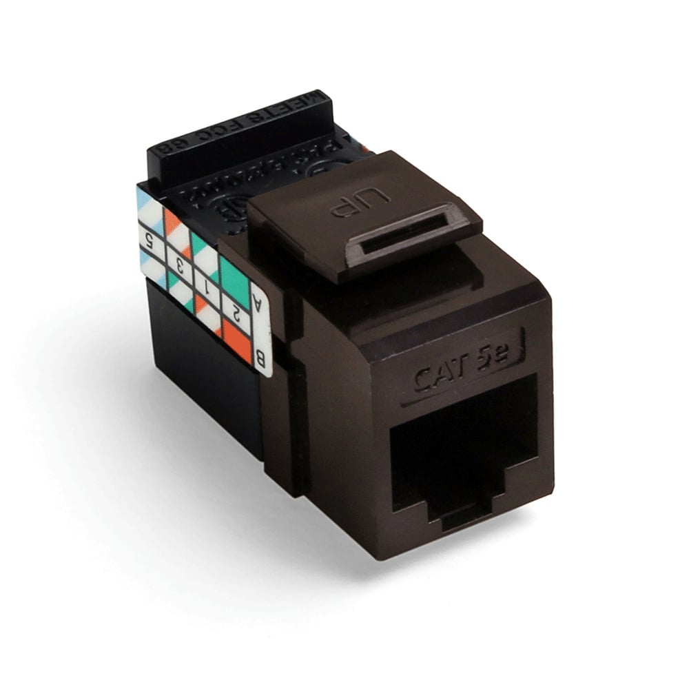 GigaMax 5E QuickPort Connector, Cat 5E, Brown