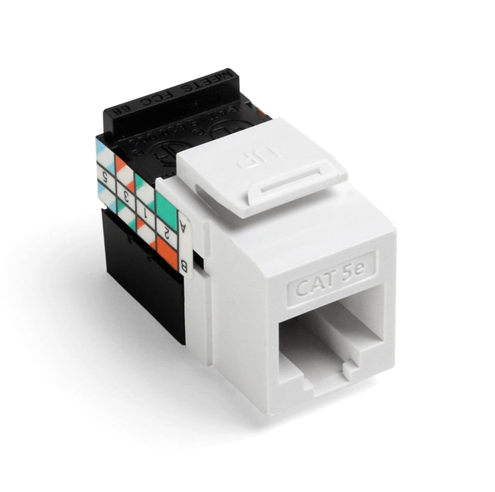 Gigamax 5E Quickport Connector, Cat 5E, White