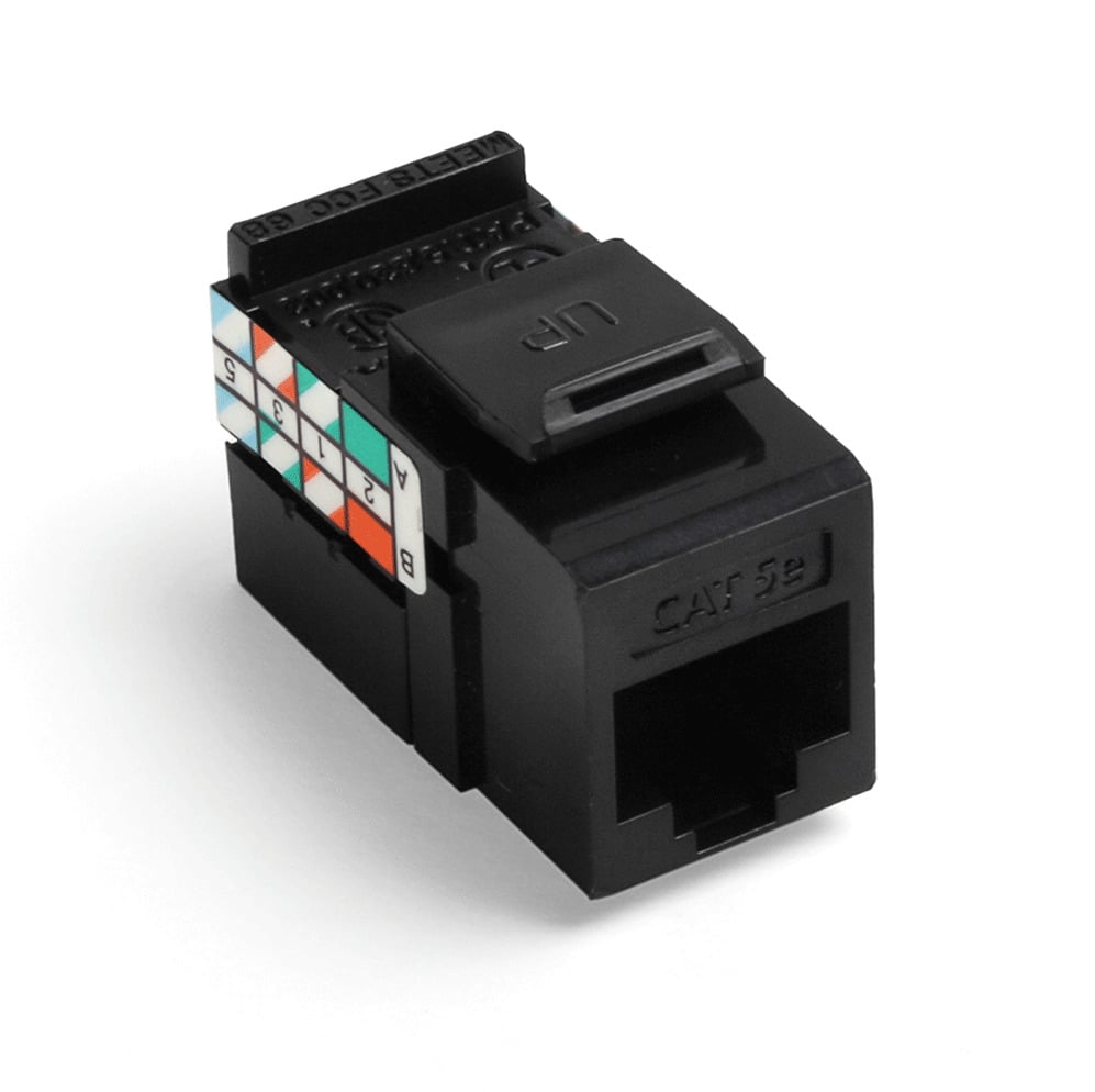 GigaMax 5E QuickPort Connector, Cat 5E, Black