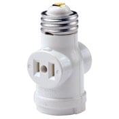 Two Outlet Socket Adapter, Black
