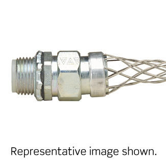 1-Inch, Straight, Male, Aluminum Body, Liquid-Tight Metal Core Conduit, Strain-Relief Grip