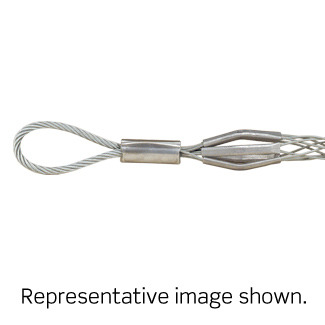 Flexible Rope Eye, Closed Mesh, Single Weave, Light Duty, Pulling Wire Mesh Grip, 2.50 to 2.99 Cable Diameter, Short Length