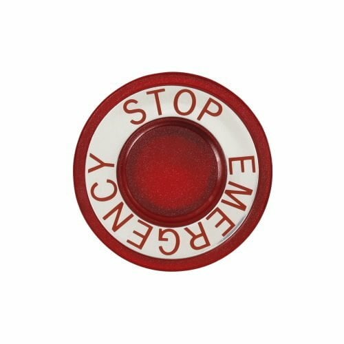 E22AF2N8 Heavy Duty Oiltight/Watertight Push-Pull Cap, 2 in L x 2 in W x 1 in H, NEMA 1/2/3/3R/4/4X/12/13/IP65, EMERGENCY STOP, Plastic