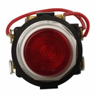 Eaton HT800 pushbutton, Watertight and Oiltight-HT800, PresTest Light Unit, Chrome, LED, Full voltage, NEMA 3, 3R, 4, 4X, 12 and 13, Illuminated, Red, 120 Vac/dc, Momentary, Plastic, 30.5 mm
