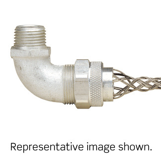 3/4-Inch, 90-Degree, Male, Aluminum Body, Deluxe Cord Sealing Strain-Relief, .250 to .375 Cord Range