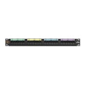 Voice-Grade Patch Panel, 24-port, 1RU, 8P4C Jacks, 110 style termination