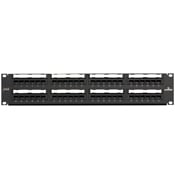 eXtreme 6+ Universal Patch Panel, 48-Port, 2RU, CAT 6. Cable Management Bar Included