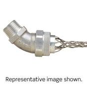 3/4-Inch 45-Degree, Male, Aluminum Body, Deluxe Cord Sealing Strain-Relief, 0.250 0.375 Cord Range