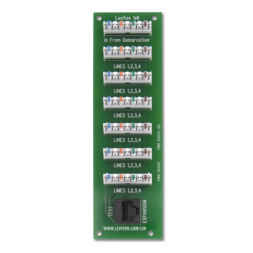 1 x 6 Bridged Telephone Expansion Board (4 Lines to 6 Locations)