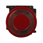 Eaton 10250T pushbutton, 10250T, 30.5 mm, Heavy-Duty, 40 mm, NEMA 3, 3R, 4, 4X, 12, 13, Non-illuminated, Two-position, Maintained push and pull, Standard, Red actuator, Plastic bus, Emergency stop, 1NO-1NC