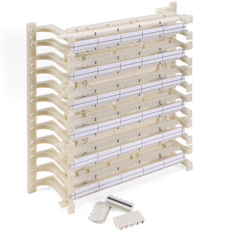 Cat 5e 110-Style Wiring Block Kit with Legs, Wall-Mount, w/C5 clips, 300-Pair