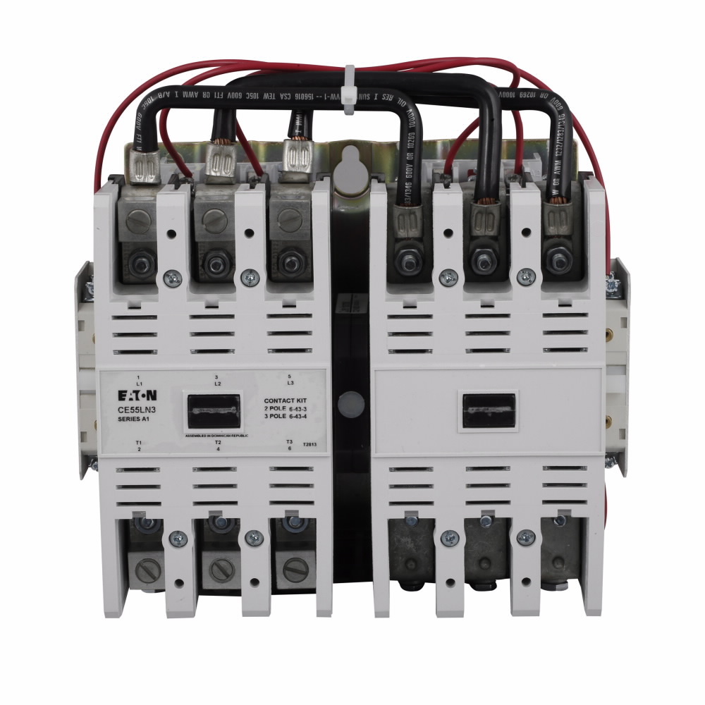 Eaton XT IEC contactor, 140A, 110-120 Vac,  50-60 Hz, 1NO-1NC, 140A, Frame N, 250 mm, 50-60 Hz, 10 hp, Side, Three-pole, Reversing, No overload relay, Freedom, Contactor
