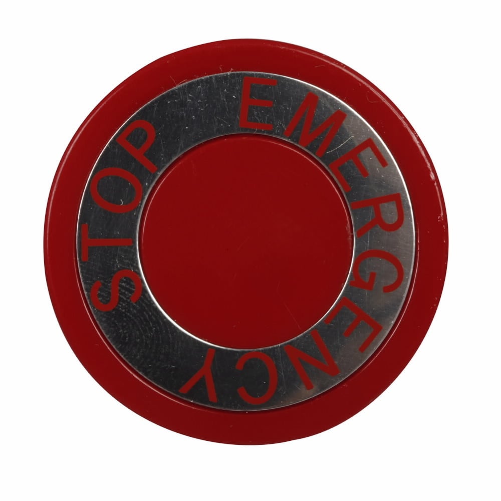 Eaton 10250T pushbutton button, 10250T series, Non-illuminated Push-Pull Operator Button, Red actuator, Legend: E-STOP, Standard (40 mm)