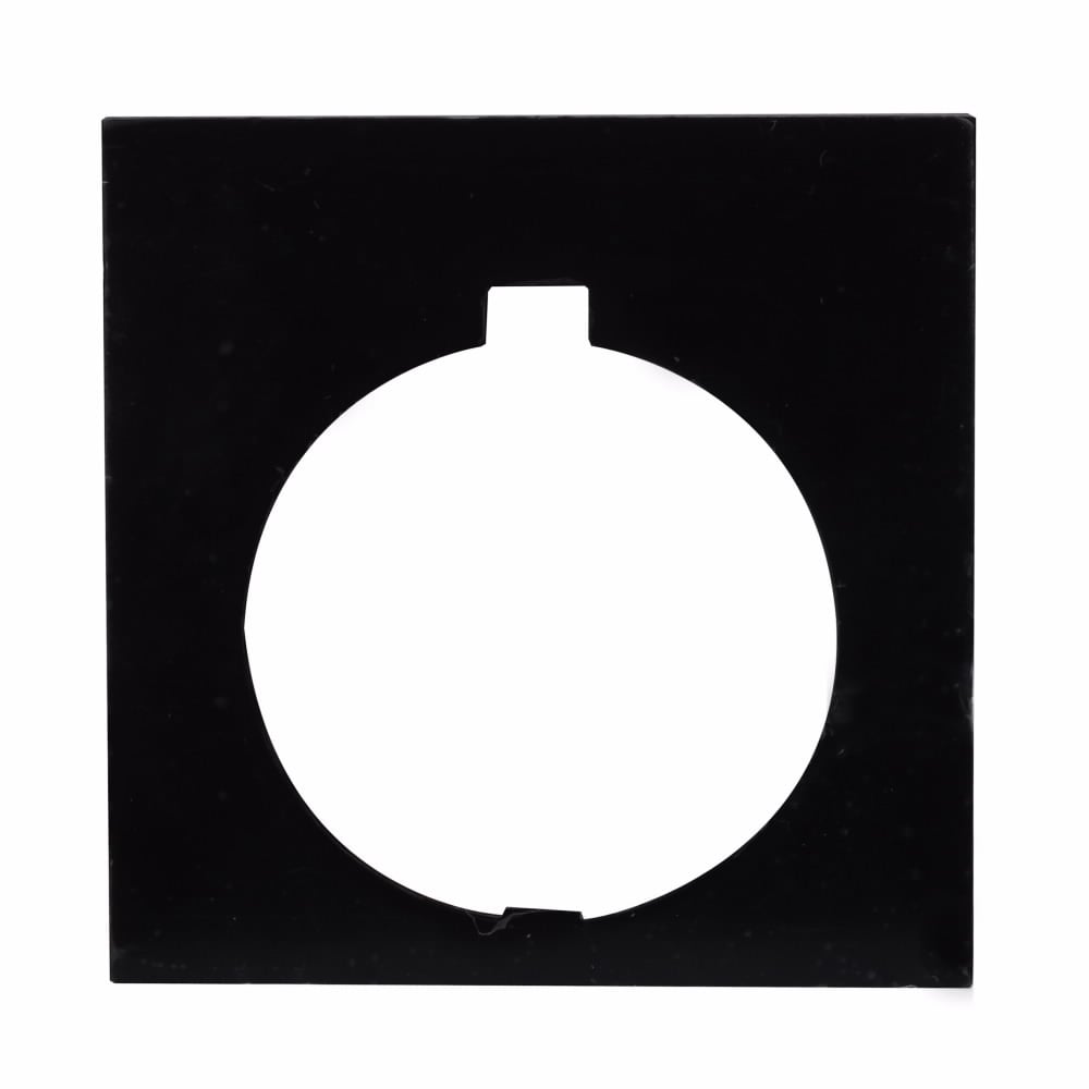10250TSP77 Blank Standard Legend Plate, 0.1 in H x 1.7 in W, Square Plate, Plastic, Black/Red Field