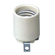 Incandescent Lampholder,porcelain Pan, Medium Base,660W-250V, Keyless Fixture Socket, White Unglazed, PKD 1/Polybag, 200/ Carton Bulk. With Aluminum Screw Shell, All Screws Out, X-30176 Bracket, 17/32 Inch Long. Ref Kt-900.