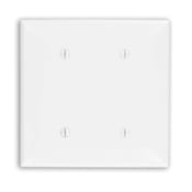 2-Gang No Device Blank Wallplate, Standard size, Thermoplastic Nylon, Strap Mount, Ivory