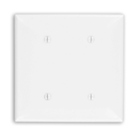 2-Gang No Device Blank Wallplate, Standard size, Thermoplastic Nylon, Strap Mount, Ivory