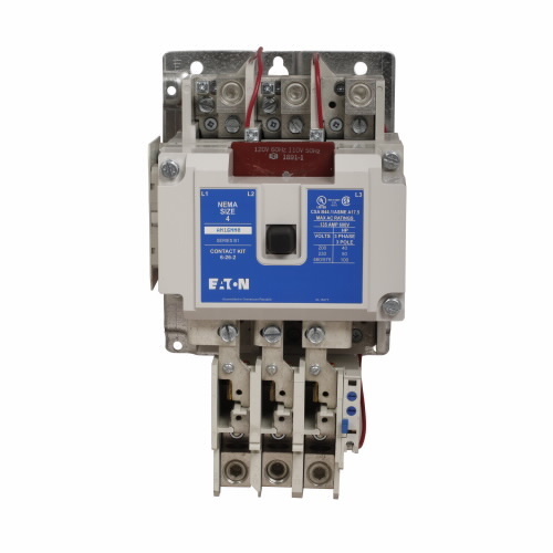 Eaton Freedom NEMA Starter, Full voltage non-reversing, C306 bi-metal overload relay, NEMA Size 4 open enclosure - 135 A, Horizontal mounting, 480/60 or 440/50 coil voltage