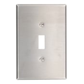 1-Gang Toggle Device Switch Wallplate, Oversized, 302 Stainless Steel, Device Mount, - Stainless Steel