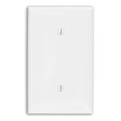 1-Gang No Device Blank Wallplate, Standard Size, Strap mount, White