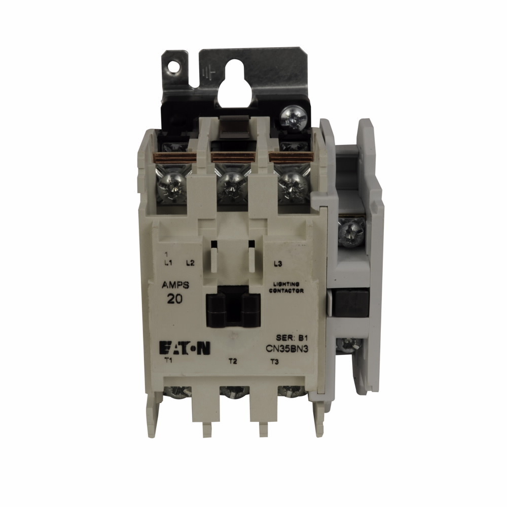 Eaton CN35 electrically held lighting contactor- Open Type , 20 A, 1 NO , Nine-pole, Electrically held, CN35, Lighting contactors , 120 V/60 Hz or 110V/50 Hz coil