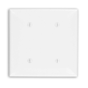 2-Gang No Device Blank Wallplate, Standard size, Thermoplastic Nylon, Strap Mount, Red