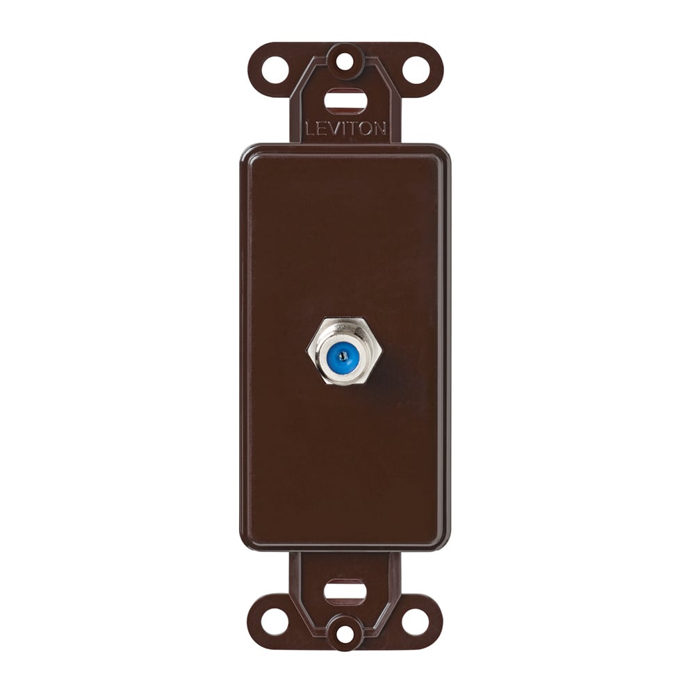 Decora Insert, F Connector, Brown