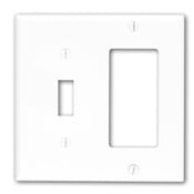 2-Gang 1-Toggle Decora/GFCI Device Combination Wallplate, Black