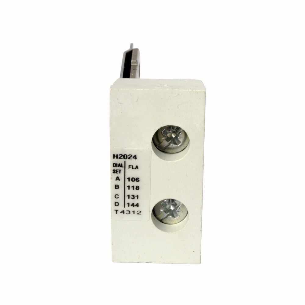 Eaton Freedom standard trip heater pack, Standard Trip, Class 20 , NEMA, IEC , full load range 106A 118A 131A 144A Dial positions A B C D respectively, overload relay 105 or 144A