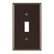 1-Gang Toggle Device Switch Wallplate, Standard Size, Thermoplastic Nylon, Device Mount, Brown
