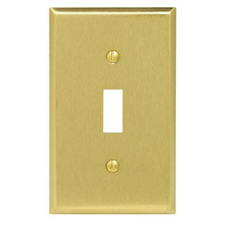 1-Gang Toggle Device Switch Wallplate, Device Mount, Polished Brass