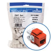 GigaMax 5e+ QuickPort Connector Quickpack, CAT 5e, 25-pack, orange