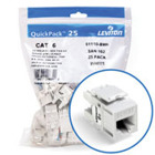 eXtreme 6+ QuickPort Connector Quickpack, CAT 6, 25-pack, white