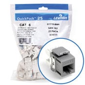 eXtreme 6+ QuickPort Connector Quickpack, CAT 6, 25-pack, grey