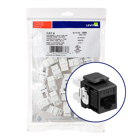 eXtreme 6+ QuickPort Connector Quickpack, CAT 6, 25-pack, black