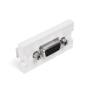 MOS Insert, HD 15 Video Connector, Femail-to-Female, Color White