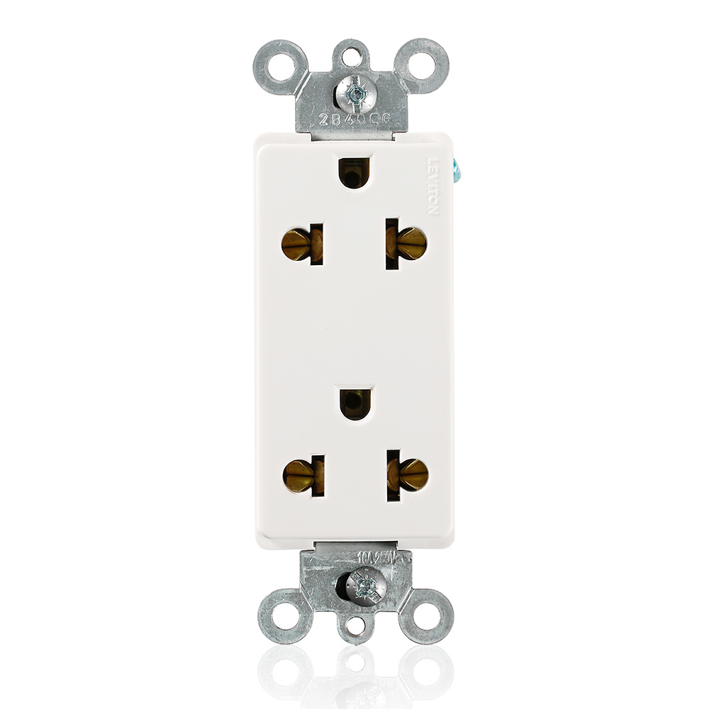 15-Amp-125/250-Volt, Decora Universal Duplex Receptacle, Back and Side Wired, White