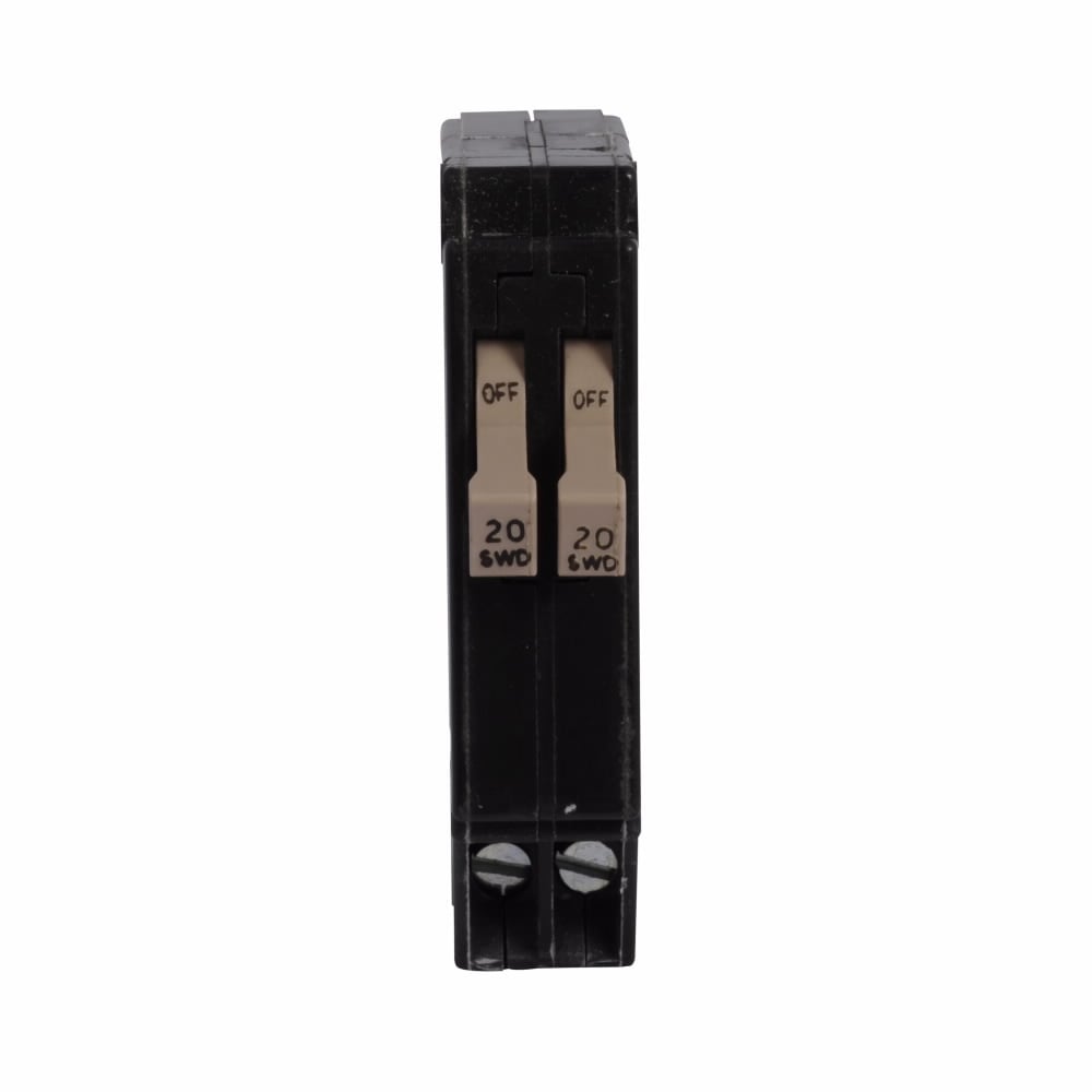 Eaton CH thermal magnetic circuit breaker,Type CHT twin breaker,20 A,10 kAIC,Single-pole,120/240V,CHT,#14-8 AWG Cu/Al,CHT,Type CH Loadcenters,50-60 Hz,Switching duty rated, HCAR rated
