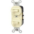 15 Amp, 120/277 Volt, Duplex Style Single-Pole/3-Way Ac Combination Switch, Commercial Grade, Ivory