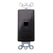 Decora Insert, 6P4C, Screw Terminals, Brown